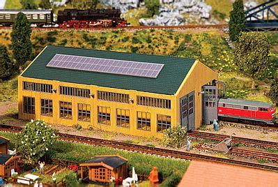 faller n 222110 modern corrugated metal engine house kit|Faller 222110 N Contemporary engine shed.